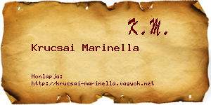 Krucsai Marinella névjegykártya